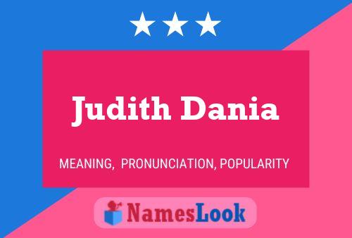 Póster del nombre Judith Dania