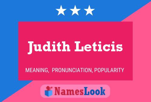 Póster del nombre Judith Leticis