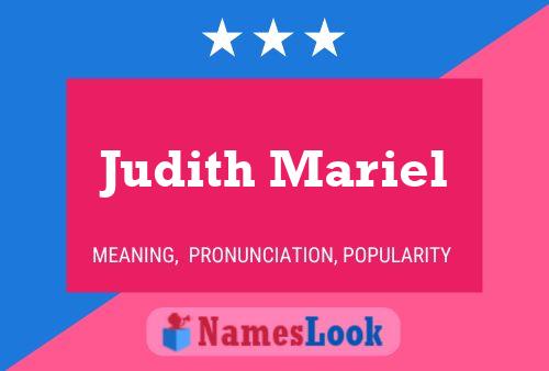 Póster del nombre Judith Mariel