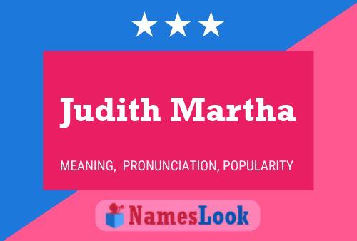 Póster del nombre Judith Martha