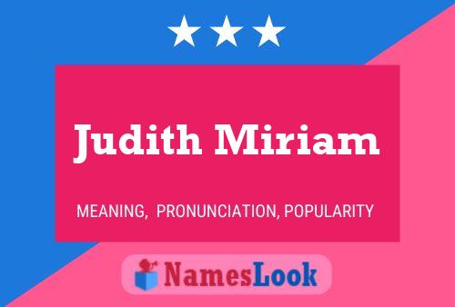 Póster del nombre Judith Miriam