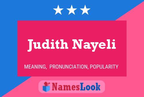 Póster del nombre Judith Nayeli