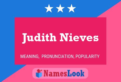 Póster del nombre Judith Nieves