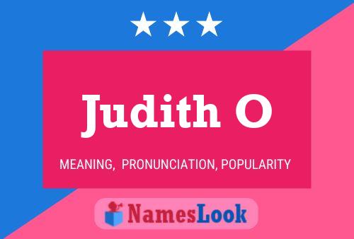 Póster del nombre Judith O