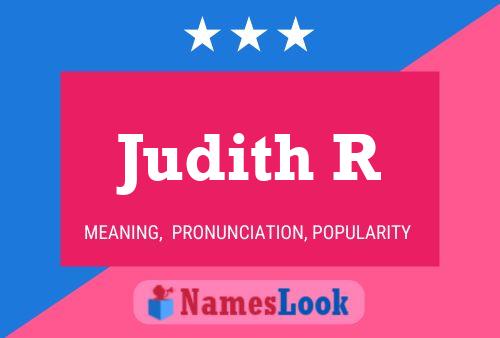 Póster del nombre Judith R