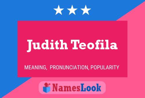 Póster del nombre Judith Teofila