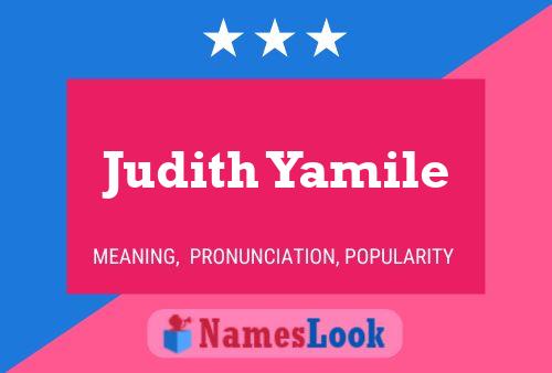 Póster del nombre Judith Yamile