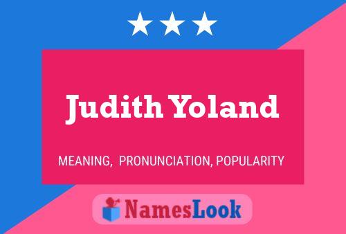 Póster del nombre Judith Yoland