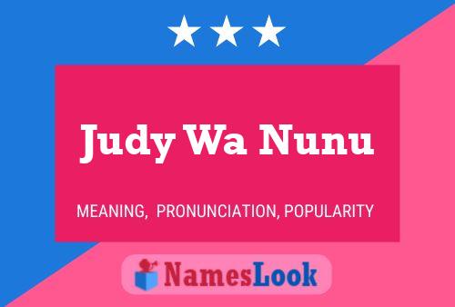 Póster del nombre Judy Wa Nunu