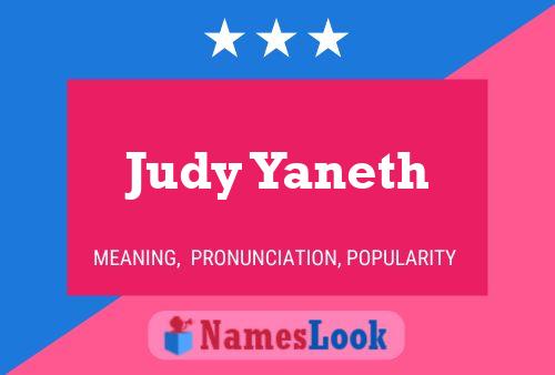 Póster del nombre Judy Yaneth