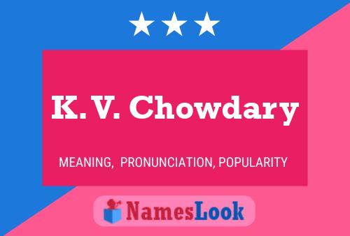 Póster del nombre K. V. Chowdary