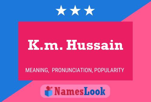 Póster del nombre K.m. Hussain