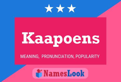 Póster del nombre Kaapoens