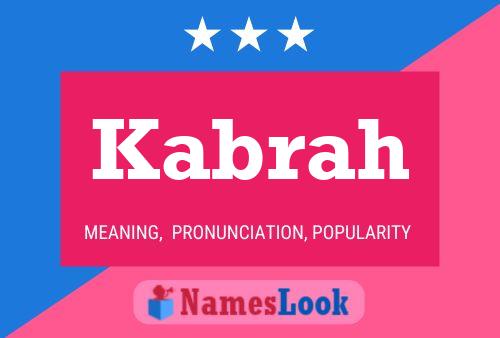 Póster del nombre Kabrah