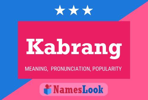 Póster del nombre Kabrang