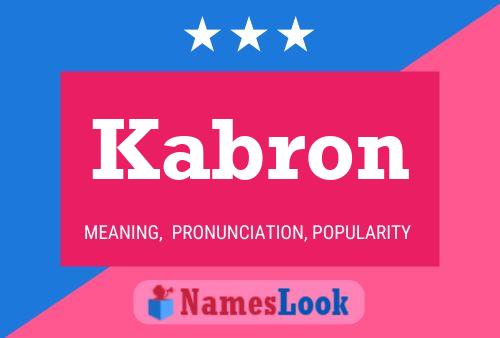 Póster del nombre Kabron