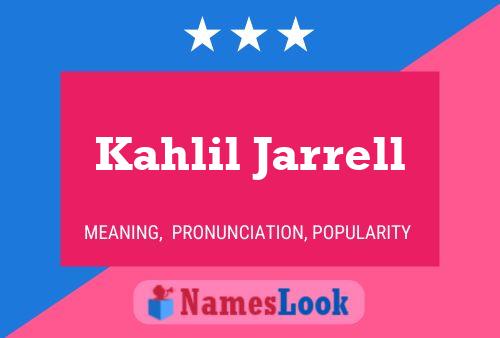 Póster del nombre Kahlil Jarrell