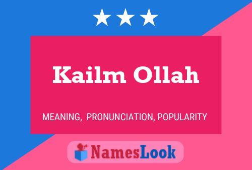 Póster del nombre Kailm Ollah