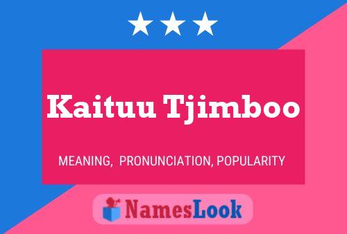 Póster del nombre Kaituu Tjimboo