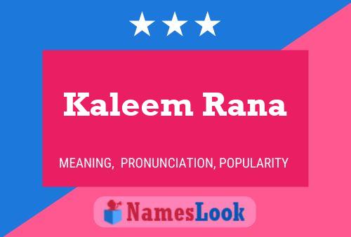 Póster del nombre Kaleem Rana