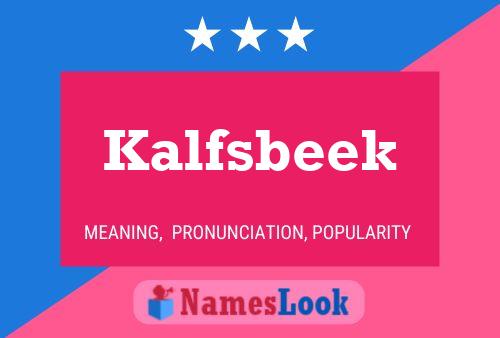 Póster del nombre Kalfsbeek