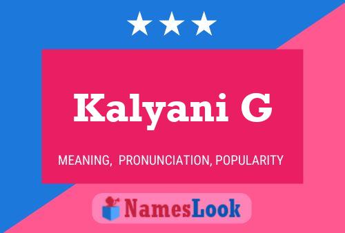 Póster del nombre Kalyani G