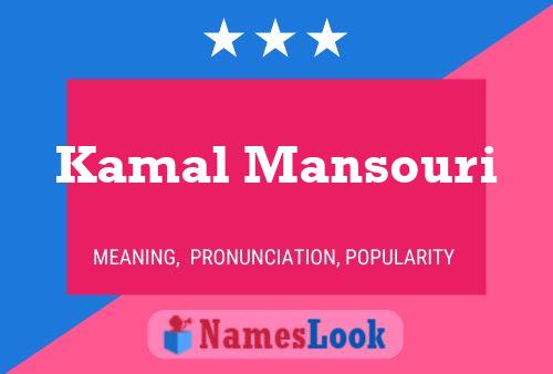 Póster del nombre Kamal Mansouri