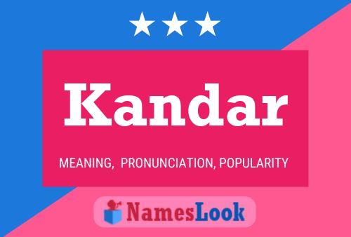 Póster del nombre Kandar