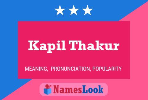 Póster del nombre Kapil Thakur