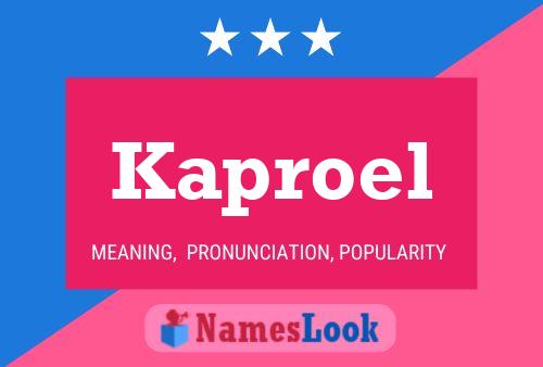 Póster del nombre Kaproel