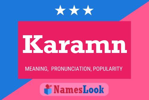 Póster del nombre Karamn