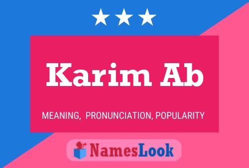 Póster del nombre Karim Ab