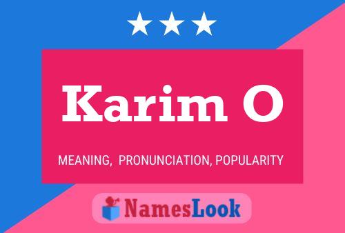 Póster del nombre Karim O