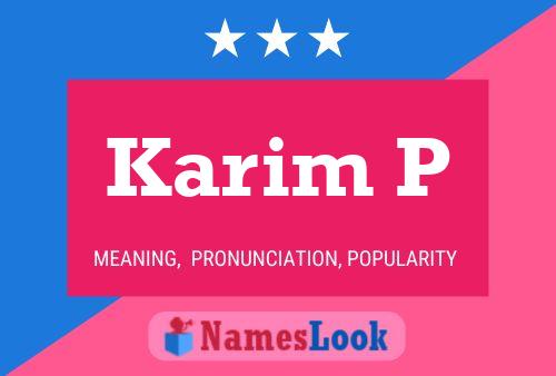 Póster del nombre Karim P