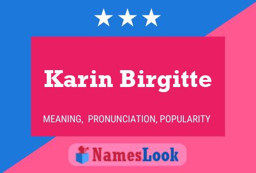 Póster del nombre Karin Birgitte