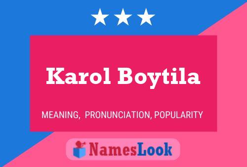 Póster del nombre Karol Boytila