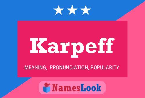 Póster del nombre Karpeff