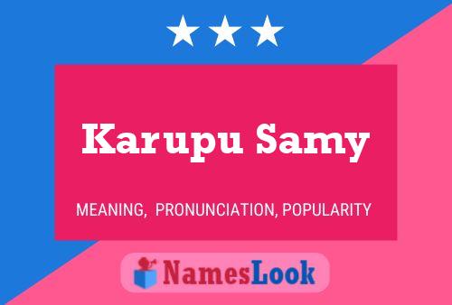 Póster del nombre Karupu Samy