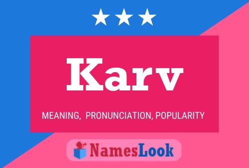 Póster del nombre Karv