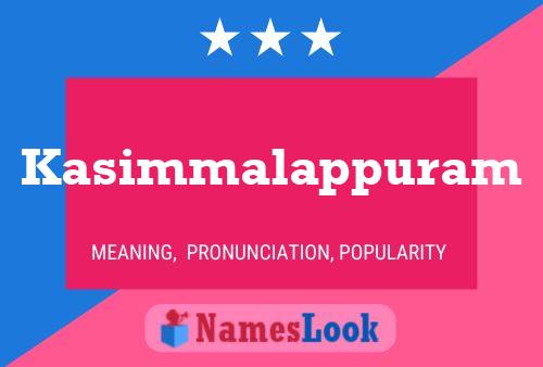 Póster del nombre Kasimmalappuram