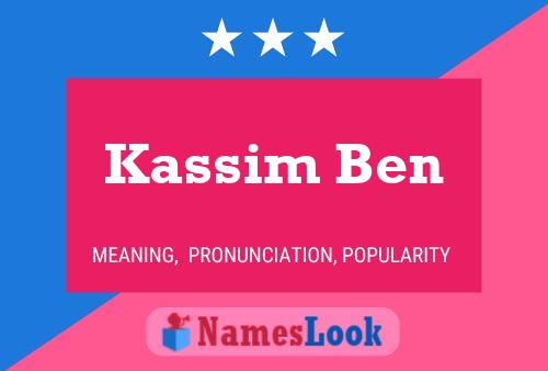 Póster del nombre Kassim Ben