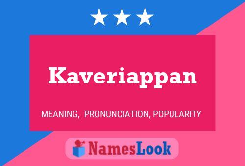 Póster del nombre Kaveriappan