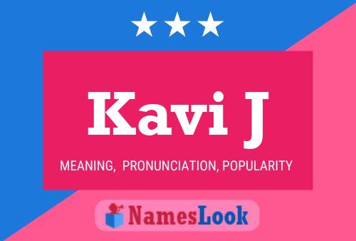 Póster del nombre Kavi J