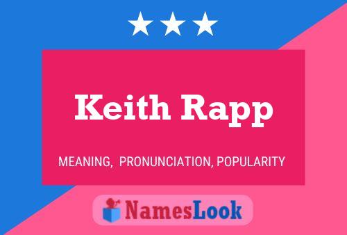 Póster del nombre Keith Rapp