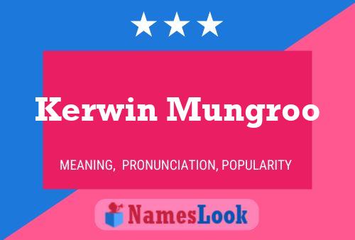 Póster del nombre Kerwin Mungroo