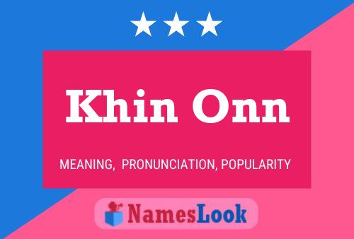 Póster del nombre Khin Onn