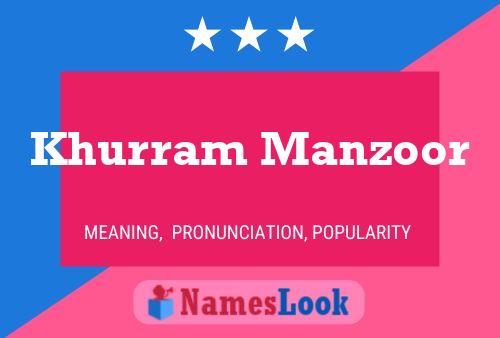 Póster del nombre Khurram Manzoor