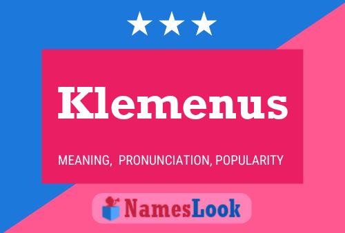 Póster del nombre Klemenus