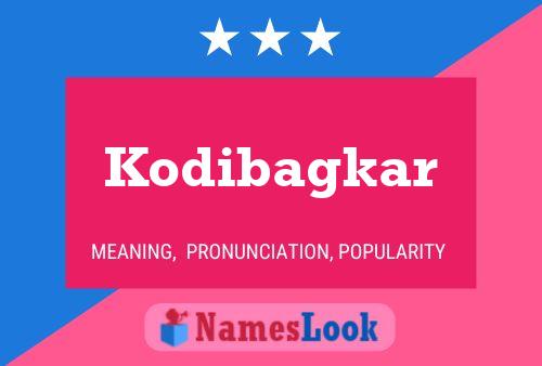 Póster del nombre Kodibagkar