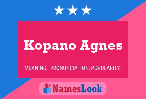 Póster del nombre Kopano Agnes